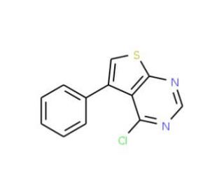 4-Chloro-5-phenylthieno[2,3-d]pyrimidine (CAS 182198-35-2) - chemical structure image
