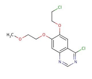 4-Chloro-6-(2-chloro-ethoxy)-7-(2-methoxy-ethoxy)-quinazoline (CAS 183322-19-2) - chemical structure image
