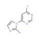 4-Chloro-6-(2-methyl-1H-imidazol-1-yl)pyrimidine (CAS 941294-31-1) - chemical structure image