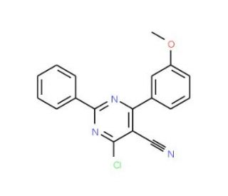 4-Chloro-6-(3-methoxyphenyl)-2-phenyl-5-pyrimidinecarbonitrile - chemical structure image