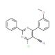 4-Chloro-6-(3-methoxyphenyl)-2-phenyl-5-pyrimidinecarbonitrile - chemical structure image