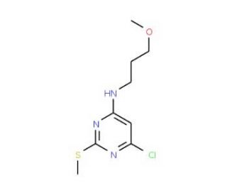 4-Chloro-6-(3-Methoxypropylamino)-2-methylthiopyrimidine (CAS 951884-56-3) - chemical structure image