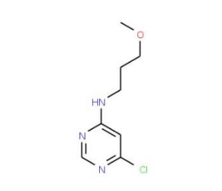 4-Chloro-6-(3-methoxypropylamino)pyrimidine (CAS 941294-46-8) - chemical structure image