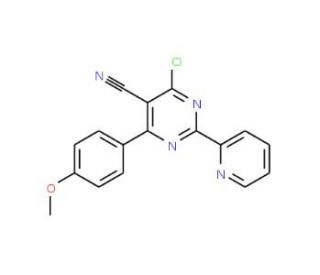 4-Chloro-6-(4-methoxyphenyl)-2-(2-pyridinyl)-5-pyrimidinecarbonitrile - chemical structure image