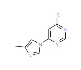 4-Chloro-6-(4-methyl-1H-imidazol-1-yl)pyrimidine (CAS 941294-32-2) - chemical structure image