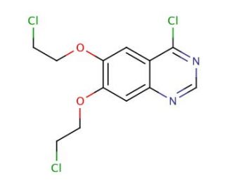 4-Chloro-6,7-bis-(2-chloroethoxy)quinazoline (CAS 183322-21-6) - chemical structure image