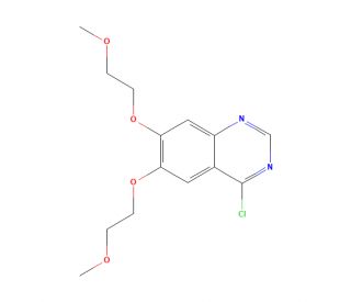 4-Chloro-6,7-bis-(2-methoxy-ethoxy)-quinazoline (CAS 183322-18-1) - chemical structure image