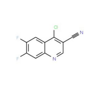 4-Chloro-6,7-difluoro-quinoline-3-carbonitrile (CAS 886362-75-0) - chemical structure image