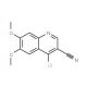 4-Chloro-6,7-dimethoxy-quinoline-3-carbonitrile (CAS 214470-55-0) - chemical structure image