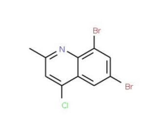 4-Chloro-6,8-dibromo-2-methylquinoline (CAS 203626-29-3) - chemical structure image