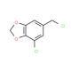 4-chloro-6-(chloromethyl)-1,3-benzodioxole - chemical structure image