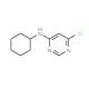 4-Chloro-6-cyclohexylaminopyrimidine (CAS 61667-11-6) - chemical structure image