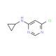 4-Chloro-6-cyclopropylaminopyrimidine (CAS 941294-43-5) - chemical structure image