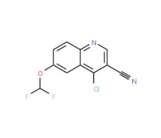 4-chloro-6-(difluoromethoxy)quinoline-3-carbonitrile - chemical structure image