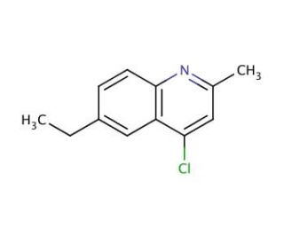4-Chloro-6-ethyl-2-methylquinoline (CAS 123638-09-5) - chemical structure image
