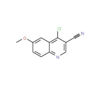 4-Chloro-6-methoxy-quinoline-3-carbonitrile (CAS 13669-62-0) - chemical structure image