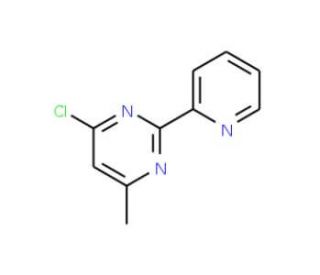 4-Chloro-6-methyl-2-pyridin-2-ylpyrimidine (CAS 77168-31-1) - chemical structure image