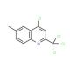 4-Chloro-6-methyl-2-trichloromethyl-quinoline (CAS 93600-19-2) - chemical structure image