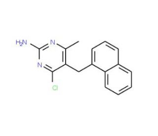 4-Chloro-6-methyl-5-naphthalen-1-ylmethyl-pyrimidin-2-ylamine - chemical structure image