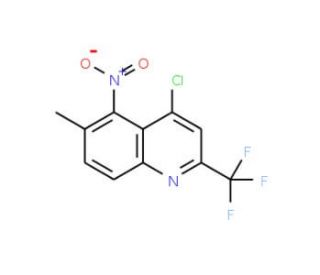 4-Chloro-6-methyl-5-nitro-2-(trifluoromethyl)-quinoline (CAS 175203-61-9) - chemical structure image