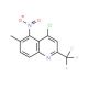 4-Chloro-6-methyl-5-nitro-2-(trifluoromethyl)-quinoline (CAS 175203-61-9) - chemical structure image
