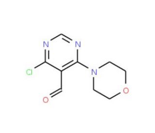 4-Chloro-6-morpholino-5-pyrimidinecarbaldehyde (CAS 54503-94-5) - chemical structure image