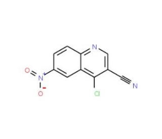 4-Chloro-6-nitro-quinoline-3-carbonitrile (CAS 214470-37-8) - chemical structure image