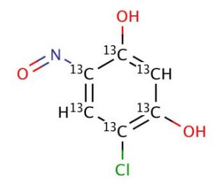 4-Chloro-6-nitrosoresorcinol-13C6 (CAS 953390-33-5) - chemical structure image