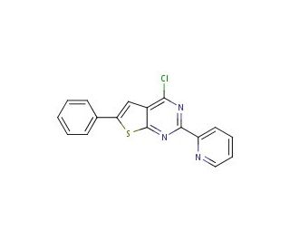 4-chloro-6-phenyl-2-pyridin-2-ylthieno[2,3-d]pyrimidine - chemical structure image