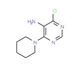 4-Chloro-6-piperidin-1-yl-pyrimidin-5-ylamine (CAS 84762-70-9) - chemical structure image