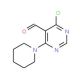 4-Chloro-6-piperidino-5-pyrimidinecarbaldehyde (CAS 54503-93-4) - chemical structure image