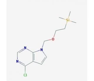 4-Chloro-7-((2-(trimethylsilyl)ethoxy)methyl)-7H-pyrrolo[2,3-d]pyrimidine (CAS 941685-26-3) - chemical structure image