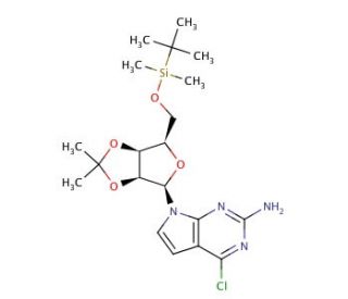 4-Chloro-7-[5-O-[(1,1-dimethylethyl)dimethylsilyl]-2,3-O-(1-methylethylidene)-&beta;-D-ribofuranosyl]-7H-pyrrolo[2,3-d]pyrimidin-2
