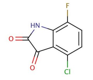 4-chloro-7-fluoro-1H-indole-2,3-dione - chemical structure image