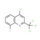 4-Chloro-8-fluoro-2-trichloromethyl-quinoline (CAS 927800-48-4) - chemical structure image