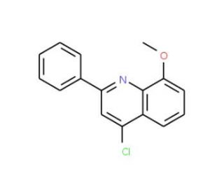 4-Chloro-8-methoxy-2-phenylquinoline (CAS 57183-54-7) - chemical structure image