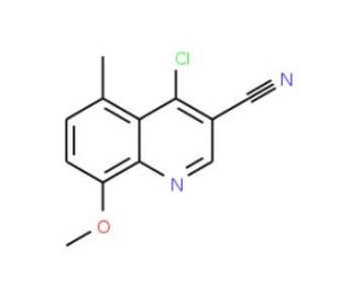 4-chloro-8-methoxy-5-methylquinoline-3-carbonitrile (CAS 1017032-65-3) - chemical structure image