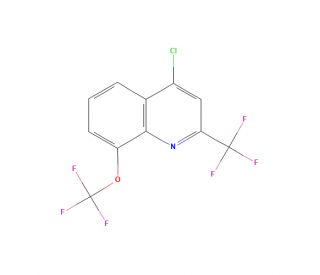 4-Chloro-8-(trifluoromethoxy)-2-(trifluoromethyl)quinoline (CAS 306935-27-3) - chemical structure image