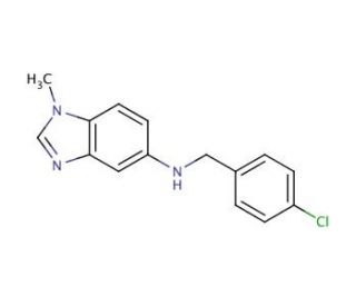(4-Chloro-benzyl)-(1-methyl-1H-benzoimidazol-5-yl)-amine (CAS 337925-64-1) - chemical structure image