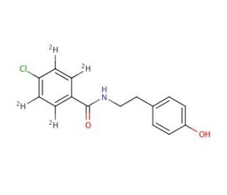 4-Chloro-N-[2-(4-hydroxyphenyl)ethyl]benzamide-d4 - chemical structure image