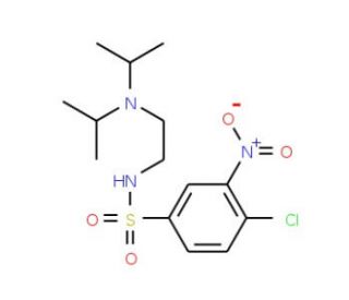 4-chloro-N-[2-(diisopropylamino)ethyl]-3-nitrobenzenesulfonamide - chemical structure image