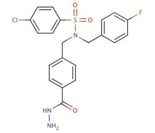 4-chloro-N-(4-fluorobenzyl)-N-[4-(hydrazinocarbonyl)benzyl]benzenesulfonamide - chemical structure image