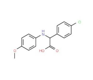 (4-Chloro-phenyl)-(4-methoxy-phenylamino)-acetic acid - chemical structure image
