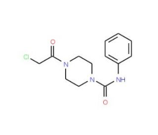 4-(chloroacetyl)-N-phenylpiperazine-1-carboxamide - chemical structure image