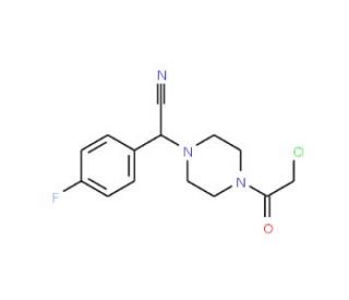 [4-(chloroacetyl)piperazin-1-yl](4-fluorophenyl)acetonitrile - chemical structure image