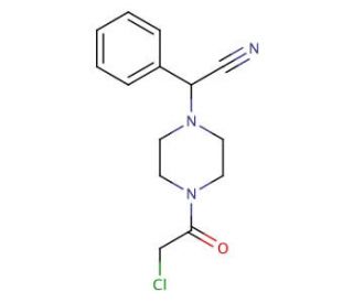 [4-(chloroacetyl)piperazin-1-yl](phenyl)acetonitrile - chemical structure image