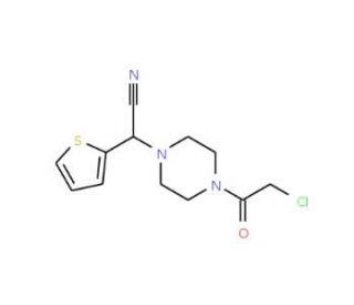 [4-(chloroacetyl)piperazin-1-yl](thien-2-yl)acetonitrile - chemical structure image