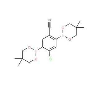 4-Chlorobenzonitrile-2,5-diboronic acid neopentyl glycol ester (CAS 1072944-28-5) - chemical structure image