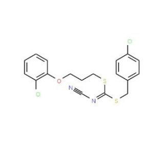 (4-Chlorobenzyl) [3-(2-chlorophenoxy)ethyl]-cyanocarbonimidodithioate - chemical structure image
