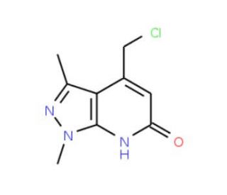 4-Chloromethyl-1,3-dimethyl-1,7-dihydro-pyrazolo[3,4-b]pyridin-6-one - chemical structure image